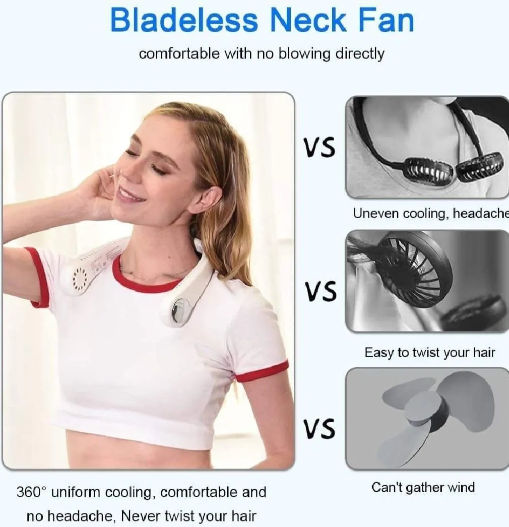 U- Shaped Rechargeable Neck fan