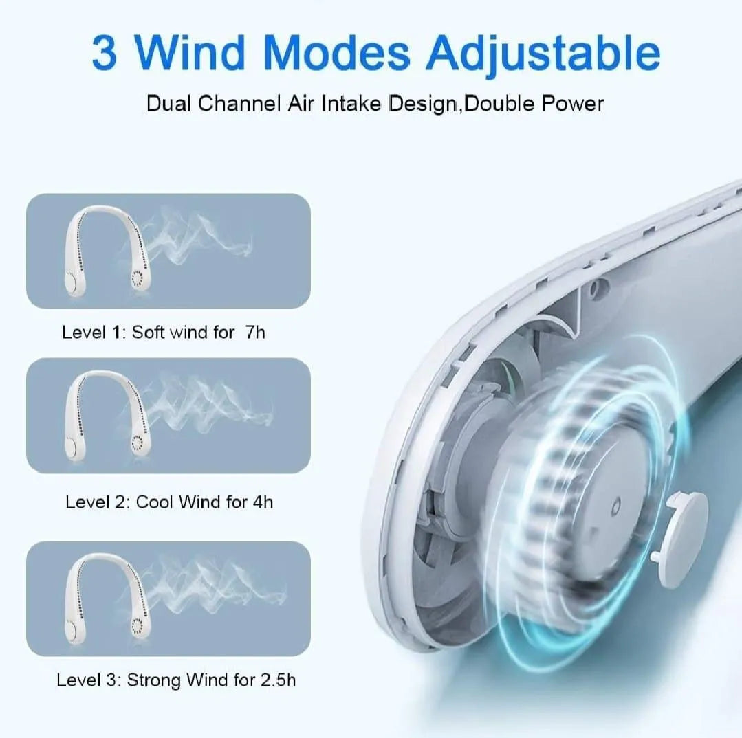 U- Shaped Rechargeable Neck fan