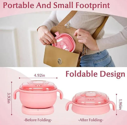 Portable Silicone Wax Heater Machine for Painless Hair Removal – Pink