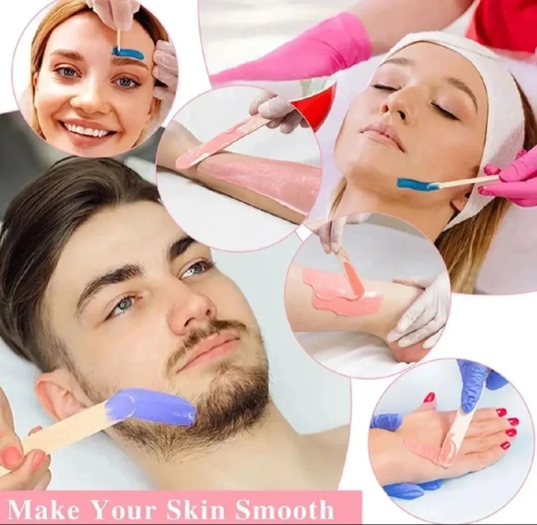 Portable Silicone Wax Heater Machine for Painless Hair Removal – Pink