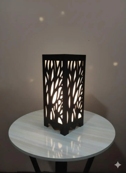 Modern MDF Golden Light Table Lamp – Elegant Black Decorative Bedside Lamp