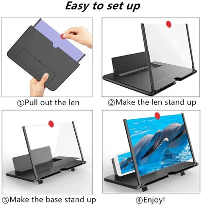 Portable Video Amplifying Screen for Smartphones – Black